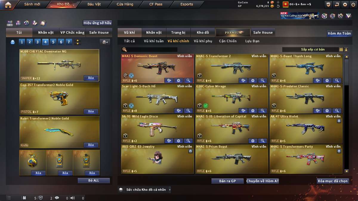 shop acc cf uy tin gia re